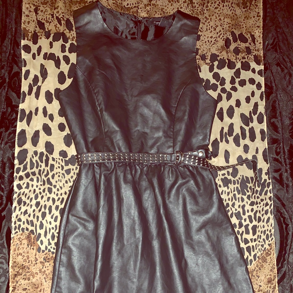 Black Faux leather dress